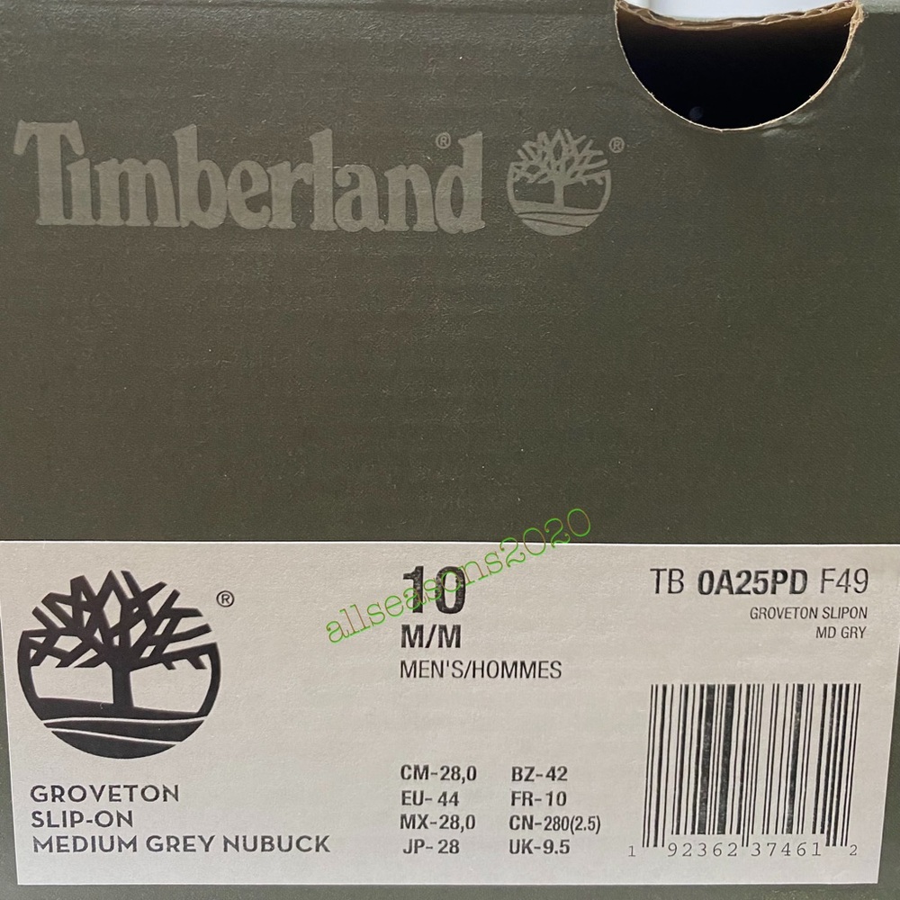Timberland Groveton Slip On Med Nubuck Grey Men’s - Picture 12 of 12